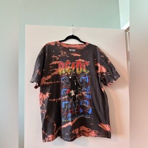 AC/DC Graphic Acid wash band T-Shirt